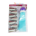 7pc Russian cream nozzle set with piping bag and coupler