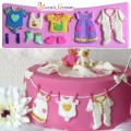 Baby Clothes Fondant silicone mould