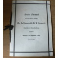 Begrafnisbrief: Staatsbegrafnis van wyle Eerste Minister, sy edele dr. H.F. Verwoerd(skaars)