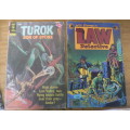 4 X well read Comics(John Law detective/Turok son of stone)