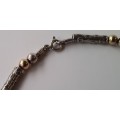 Vintage sterling silver bead bracelet. Stamped: 925