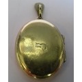 Vintage 9ct Gold Metal Core Oval Locket by Joseph Smith, Birmingham.