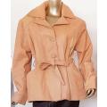 Winter Genuine Leather jacket Women Sheepskin Down Coats Huge Fur Collar Waist Belt Jaqueta size M