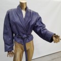 Purple Blazer Genuine Lambskin Festive Women Leather Fashion Jacket Button Jacket