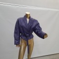Purple Blazer Genuine Lambskin Festive Women Leather Fashion Jacket Button Jacket