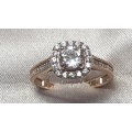 9ct Rose Gold Diamond Ring