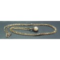 9ct Chain and Real Pearl Pendant