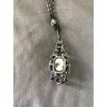 Antique Art Nouveau 800 silver pendant on chain