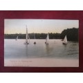 vintage postcard : A Regatta on Boksburg Lake.