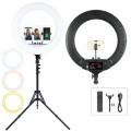 White 18 inch ring light with stand