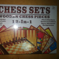 12 in 1 WOODEN CHESS SET