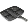 All-in-One Frying Pan Heavy-Gauge Cast Aluminum Nonstick Dishwasher-Safe
