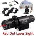 Tactical Red Dot Laser Sight Rifle Gun Scope Rail+Remote Switch Beam For Hunting