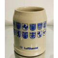 0.3L Stoneware German Beer Mug - Lufthansa Airlines