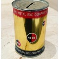 Vintage Steel Advertising Money Tin - The Metal Box Company SA - Given Out At The Rand Show