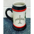 Old Brazilian Airforce Beer Mug -- Decorative With An Old Military Boeing 707