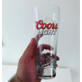 High Quality, Heavy, Embossed - Coors Light - Tall Beer Glass