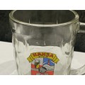 Quality Pair Of 0.5L Glass Beer Mugs  #Hansa Bier & Hansa Draught  Swakopmund SWA