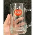 Quality 0.5L Glass Beer Mug  SAB Lion Lager - Promotional Mug From 1976