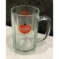 Quality 0.5L Glass Beer Mug  SAB Lion Lager - Promotional Mug From 1976