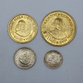 1961 set South African coins //  (5 cent), (2 1/2 cent), (1 cent), (1/2 cent)