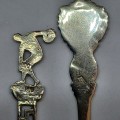 Vintage collectable spoons x 2 (800 silver) ( 18.6 grams)