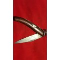 OKAPI FOLDING KNIFE WITH WOODEN HANDLE