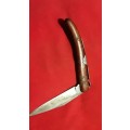 OKAPI FOLDING KNIFE WITH WOODEN HANDLE