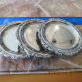 3 silver plated butter dishes, as per photo