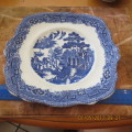 Willow pattern cake plate, John Tansl made in England, as per photo