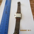 Omega De Ville watch square gold case, stainless steel back,as per photo