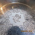 Silver plated wine caddy with rampant lion, as per photo