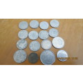 16 Spanish coins, as per photo