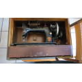 Singer sewing machine in box with accessories, as per photo