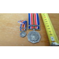 SADF medal 16542 with Peace Support Bar plus miniature.......as per photo