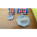 SADF medal 16542 with Peace Support Bar plus miniature.......as per photo
