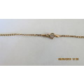 9ct gold chain, 2.6 grams, 50cm in length, clasps stick a bit, as per photo