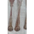 set of 6 fish knives and forks, Kings pattern, silver plated, in excellent condition, as per photo