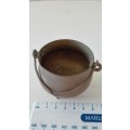 brass African pot, 5.5cm deep and 5.5cm high, as per photo