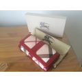 Burberry red-trimmed wallet - unused