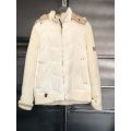 Ladies mixed knitted/puffer jacket