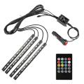 LED RGB Interior Automobile Lighting Atmosphere Light With Remote