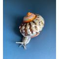 Pewter Snail Sea Ocean Beach Figurine Silver Shell Turbo