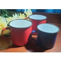 3 Enamel Cups Just for You