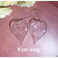 Two Glass Hearts Ornaments  Pot Just for You