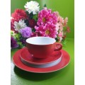 Two Tri Sets  German Coffee Sets (Red)