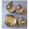 4 Feeding Bowls Stainless Steel, Parrot