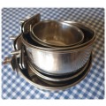 4 Feeding Bowls Stainless Steel, Parrot