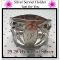 Silver Serviette Ring  Just for You