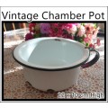 Vintage Enamel Chamber Pot